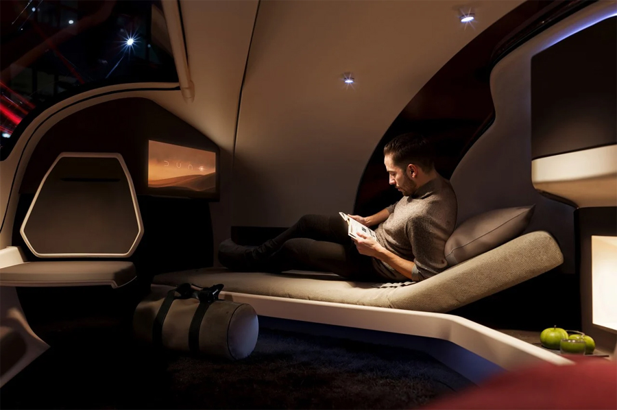 Autonomous Sleeping Pod Concept Turns Your Car into a Mobile Hotel