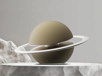 Saturn-inspired Bluetooth speaker