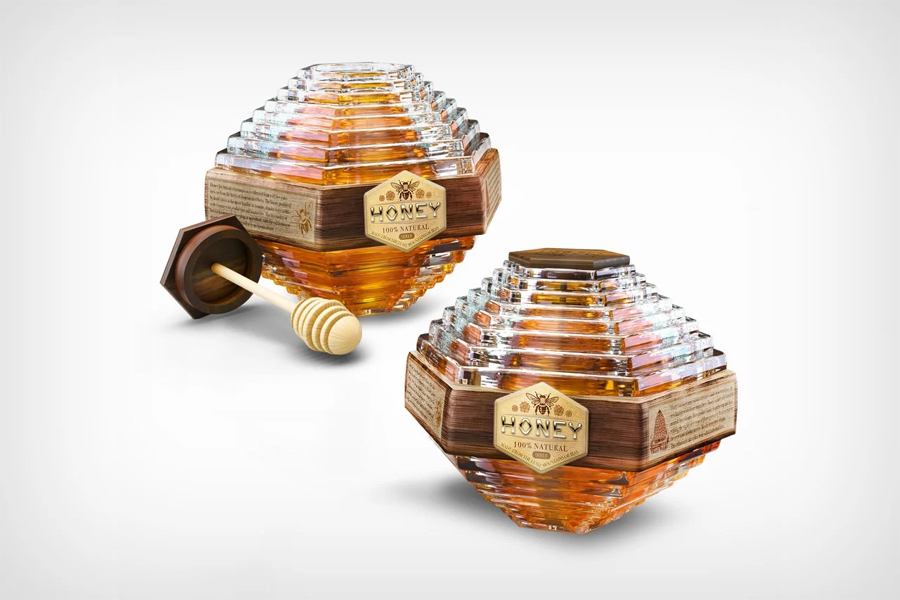 Honey Jar Reimagined for Sustainable Luxury in Modern Packaging