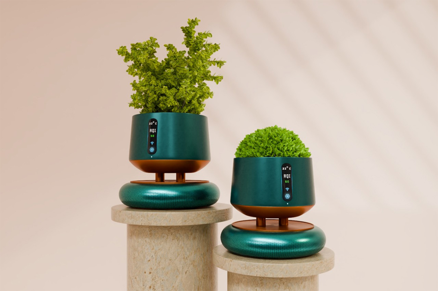 Innovative Air Purifier Doubles as a Decorative Plant Pot