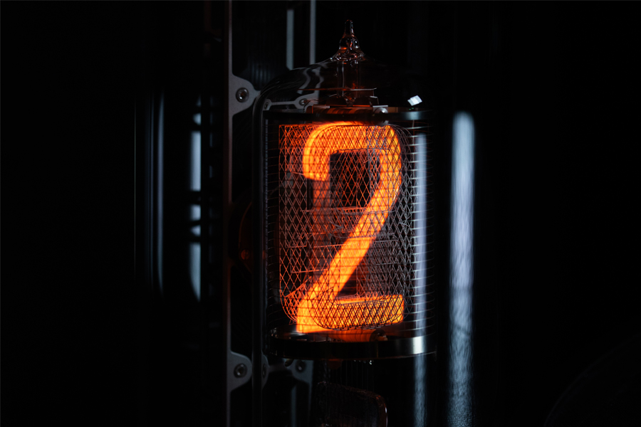 Nixie Powered Urwerk SpaceTime Blade Table Clock