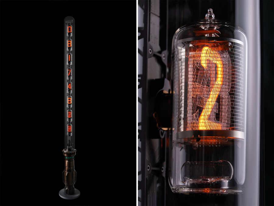 Nixie Powered Urwerk SpaceTime Blade Table Clock