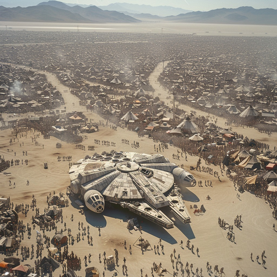 AI Artistry Blends Star Wars with the Spirit of Burning Man