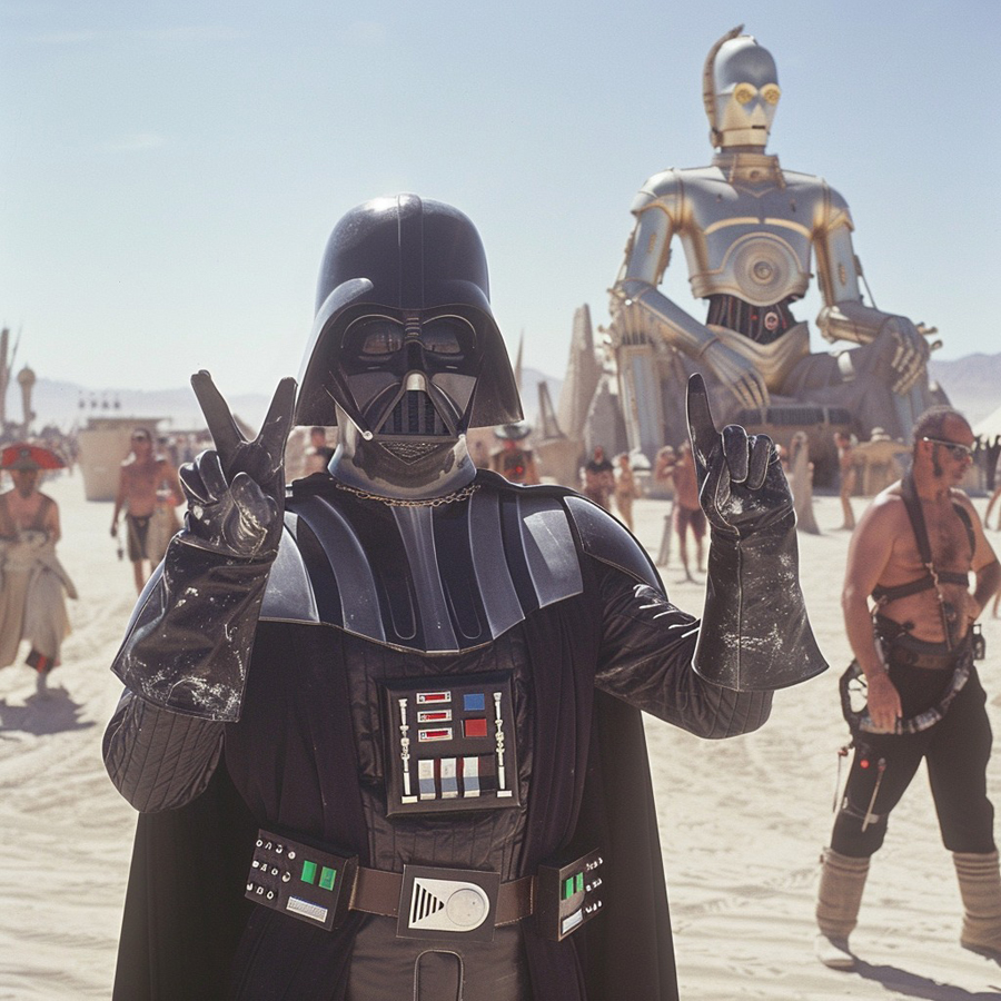 AI Artistry Blends Star Wars with the Spirit of Burning Man