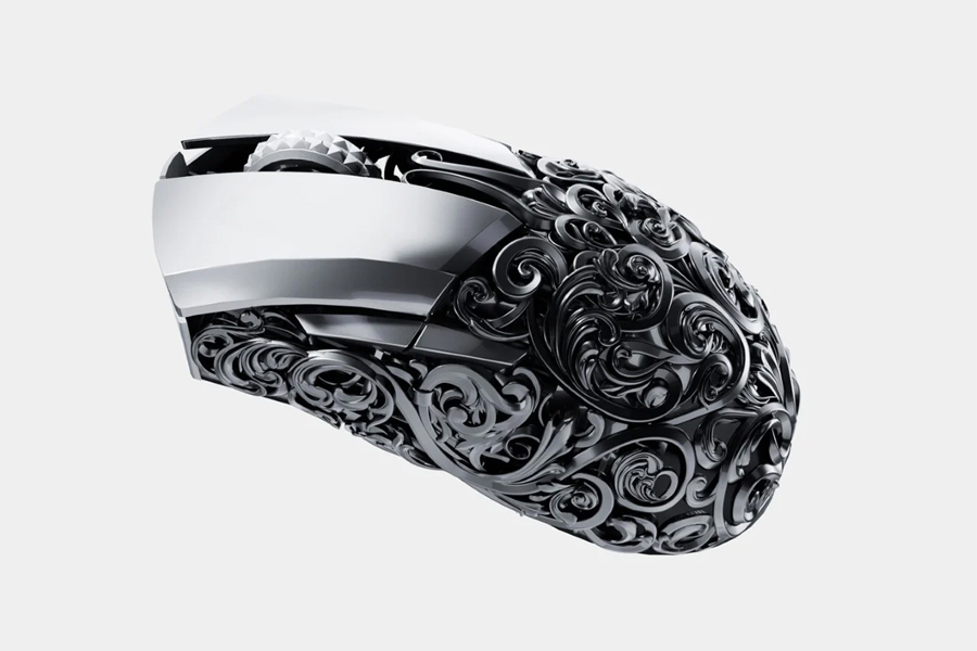 Ornate Baroque Wireless Mouse Redefines Tech Aesthetics