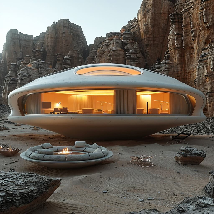 Kowsar Noroozi's UFO-Inspired Circular Home