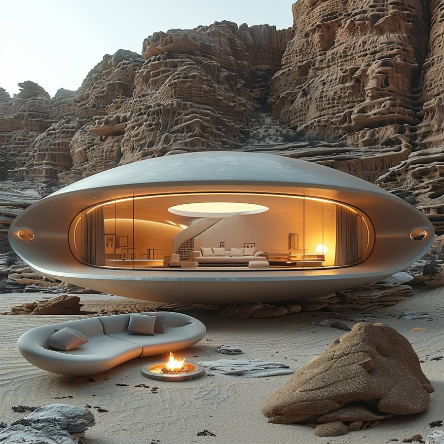 Kowsar Noroozi's UFO-Inspired Circular Home