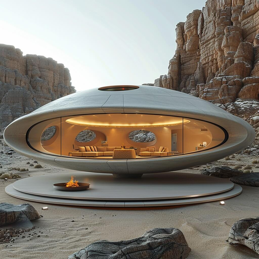 Kowsar Noroozi's UFO-Inspired Circular Home