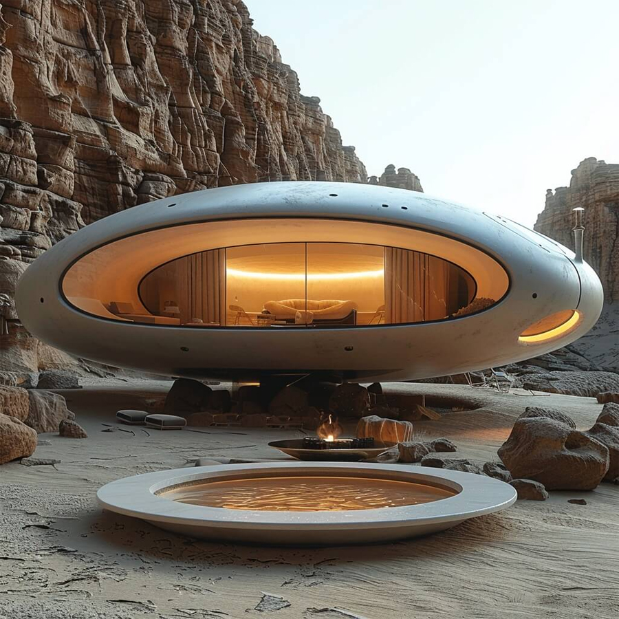 Kowsar Noroozi's UFO-Inspired Circular Home