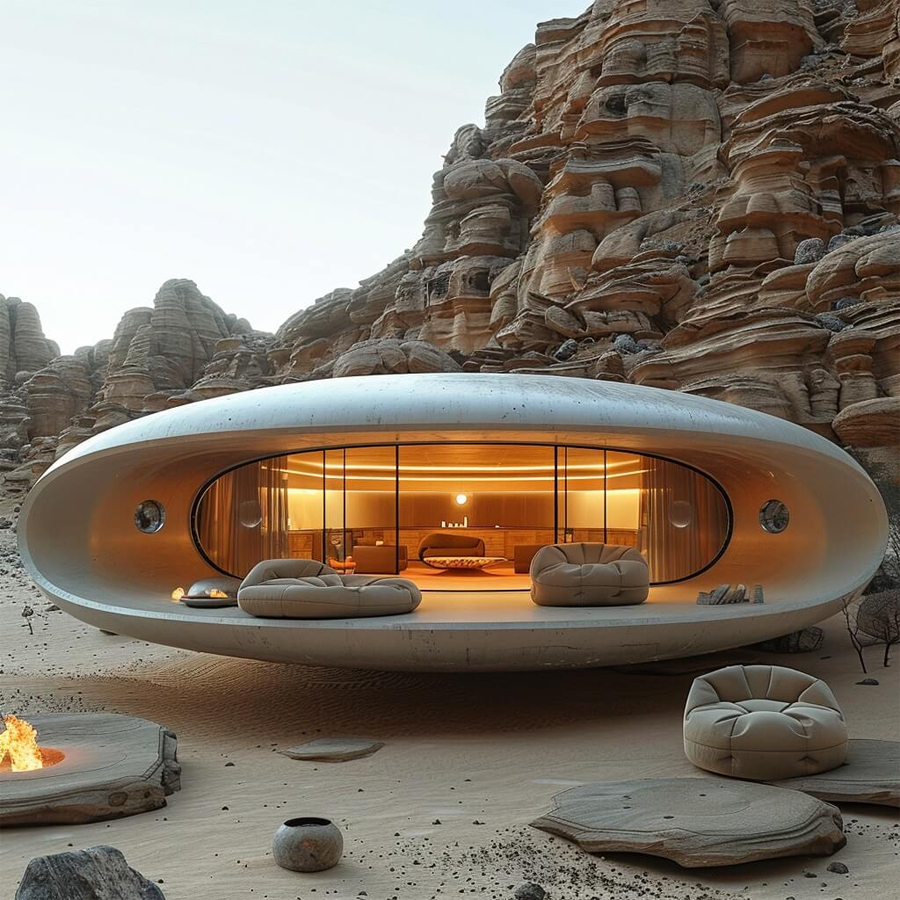 Kowsar Noroozi's UFO-Inspired Circular Home