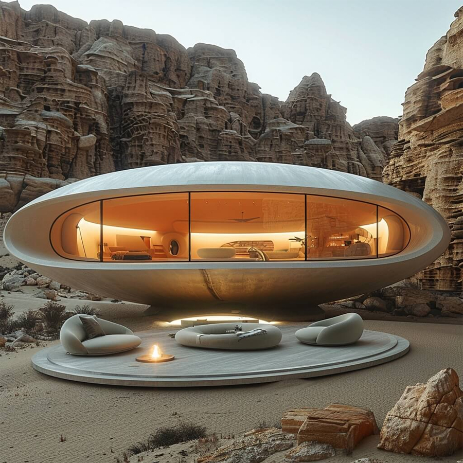 Kowsar Noroozi's UFO-Inspired Circular Home