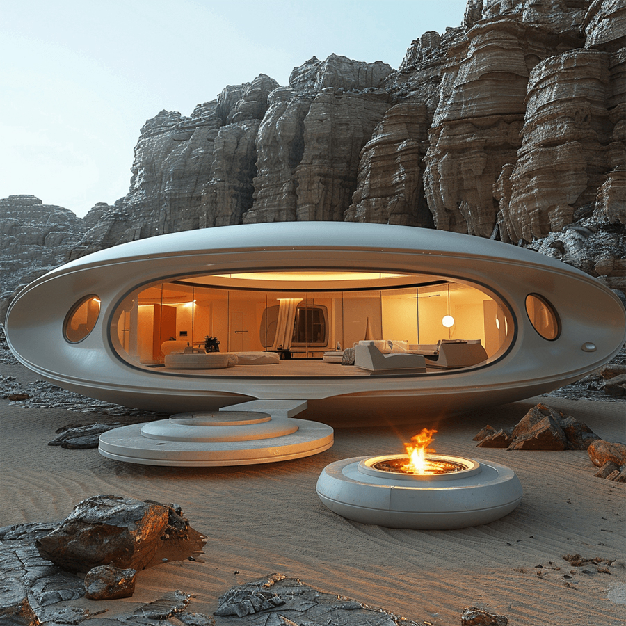 Kowsar Noroozi's UFO-Inspired Circular Home