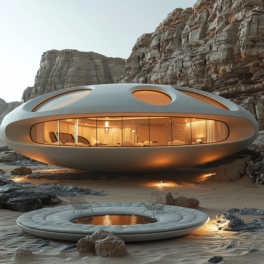 Kowsar Noroozi's UFO-Inspired Circular Home