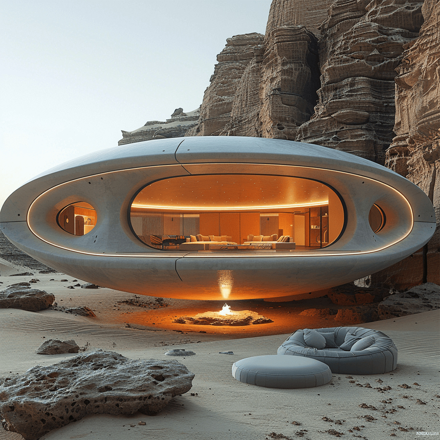 Kowsar Noroozi's UFO-Inspired Circular Home