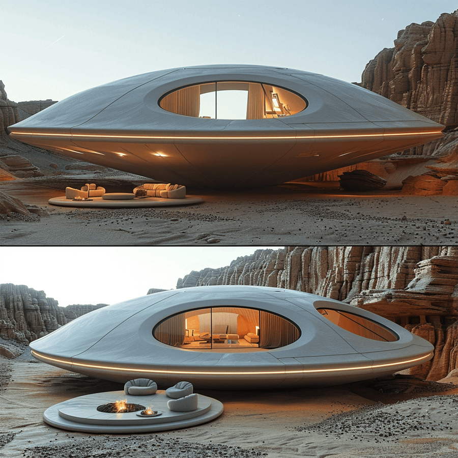Kowsar Noroozi's UFO-Inspired Circular Home