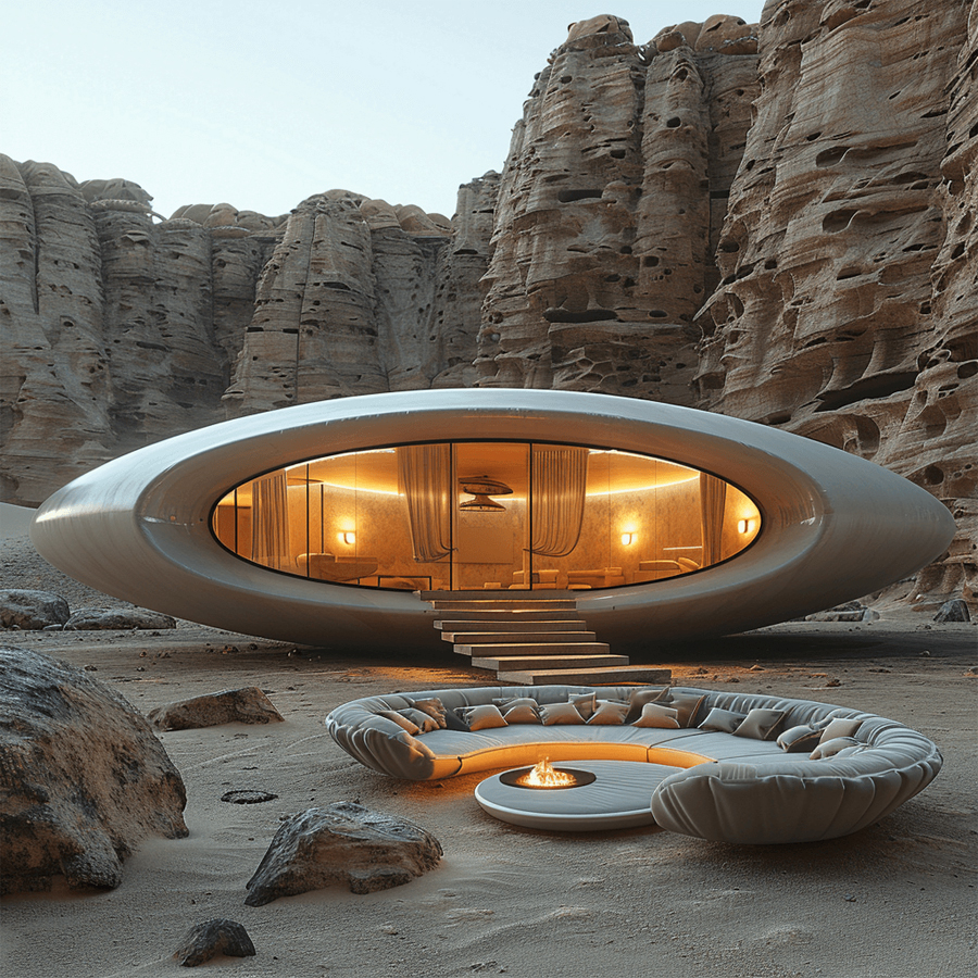 Kowsar Noroozi's UFO-Inspired Circular Home