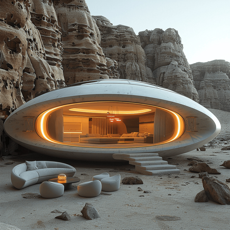 Kowsar Noroozi's UFO-Inspired Circular Home