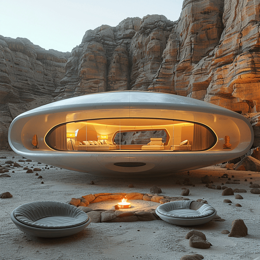 Kowsar Noroozi's UFO-Inspired Circular Home