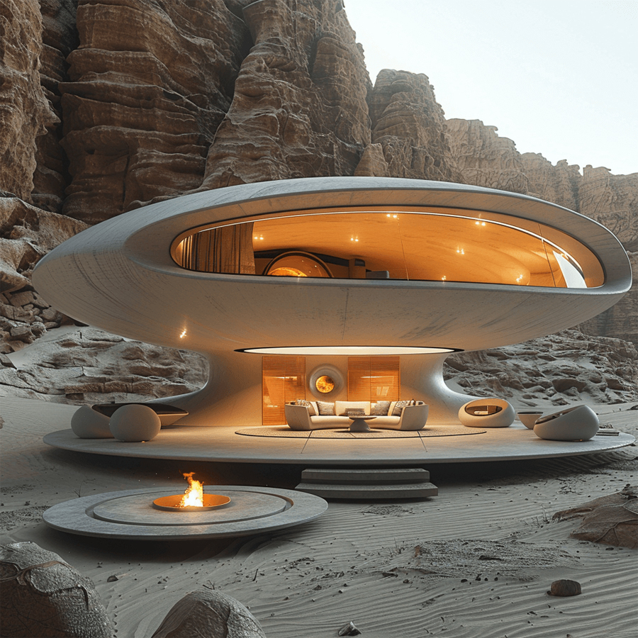 Kowsar Noroozi's UFO-Inspired Circular Home