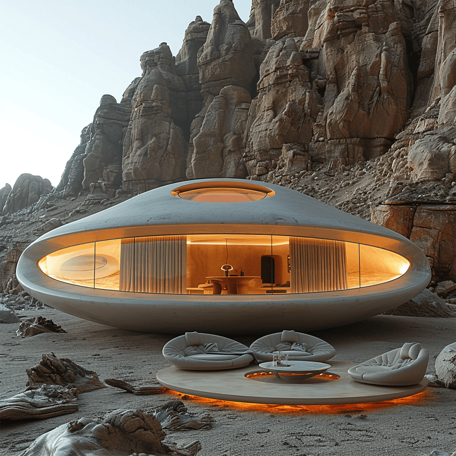 Kowsar Noroozi's UFO-Inspired Circular Home