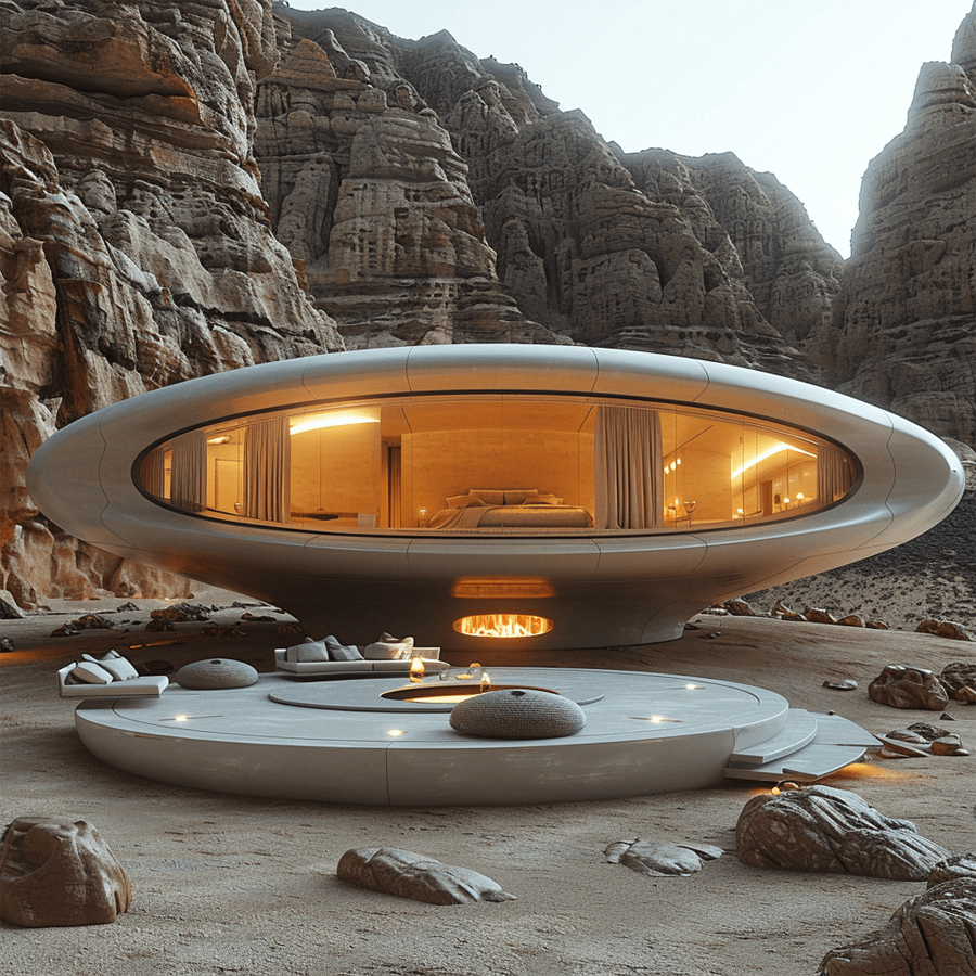 Kowsar Noroozi's UFO-Inspired Circular Home