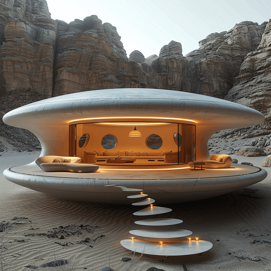 Kowsar Noroozi's UFO-Inspired Circular Home