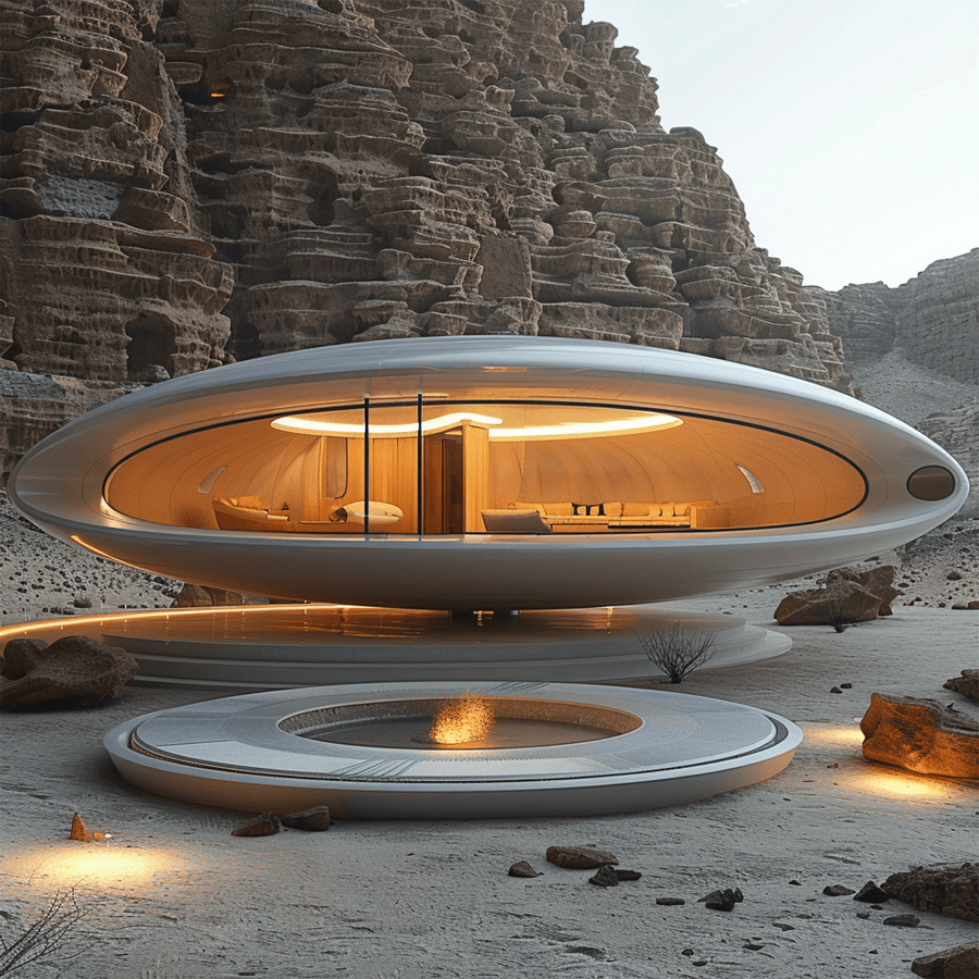 Kowsar Noroozi's UFO-Inspired Circular Home