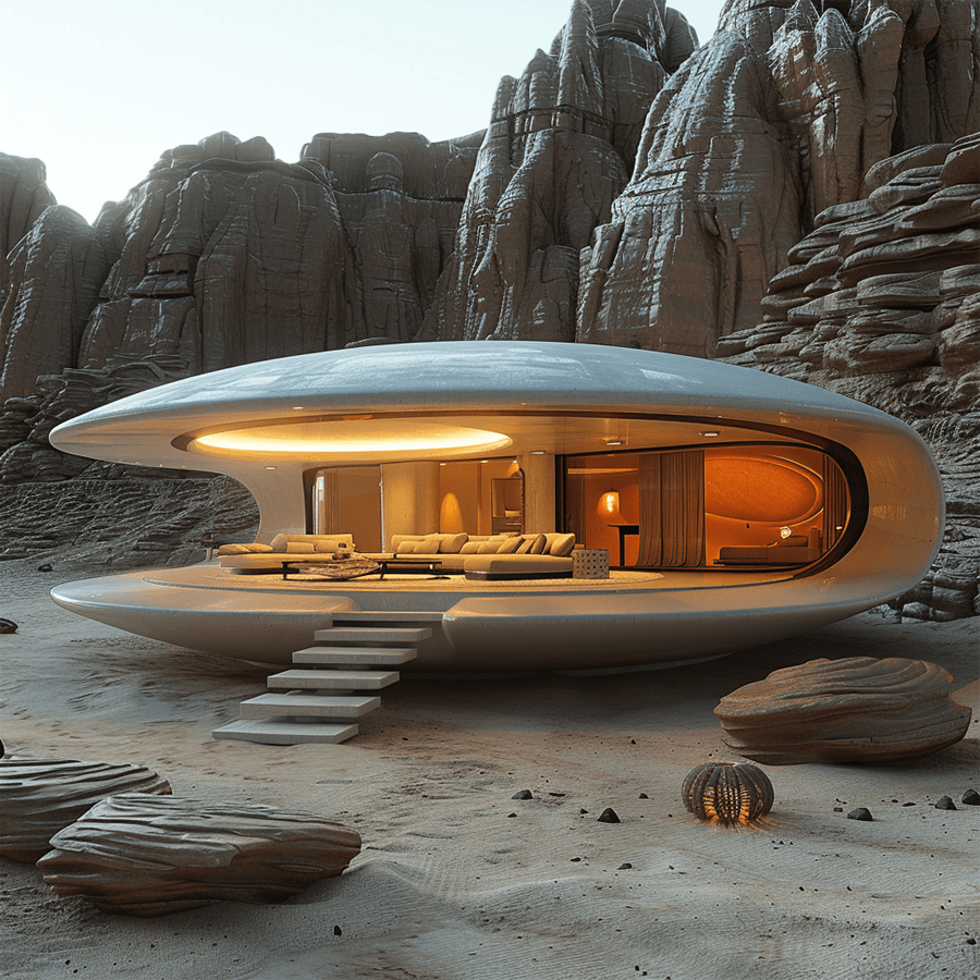 Kowsar Noroozi's UFO-Inspired Circular Home