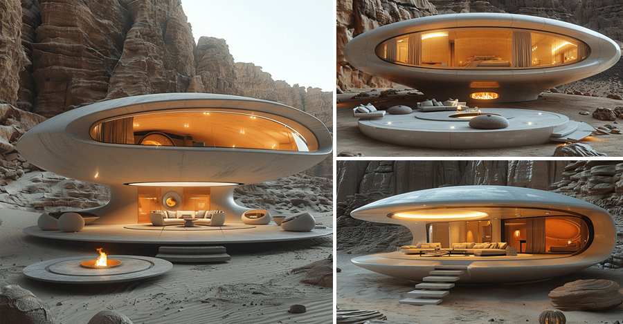 Kowsar Noroozi’s UFO-Inspired Circular Home