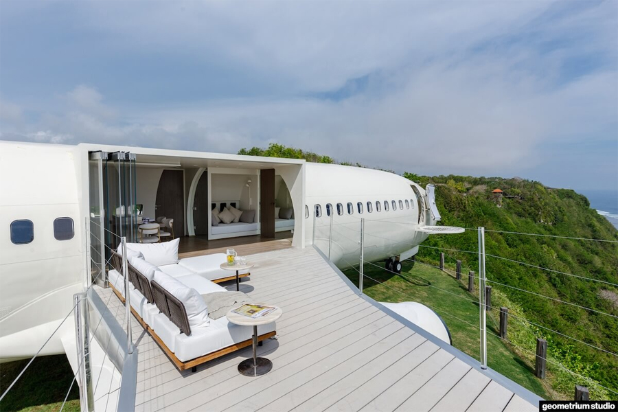 Luxurious Private Jet Villa from a Boeing 737 in Bali