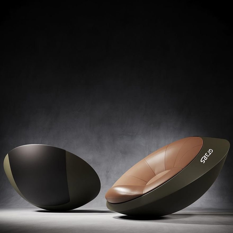 Futuristic UFO Rocking Chair by Mavimatt