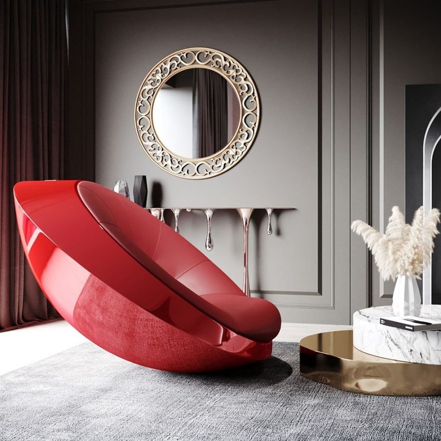 Futuristic UFO Rocking Chair by Mavimatt