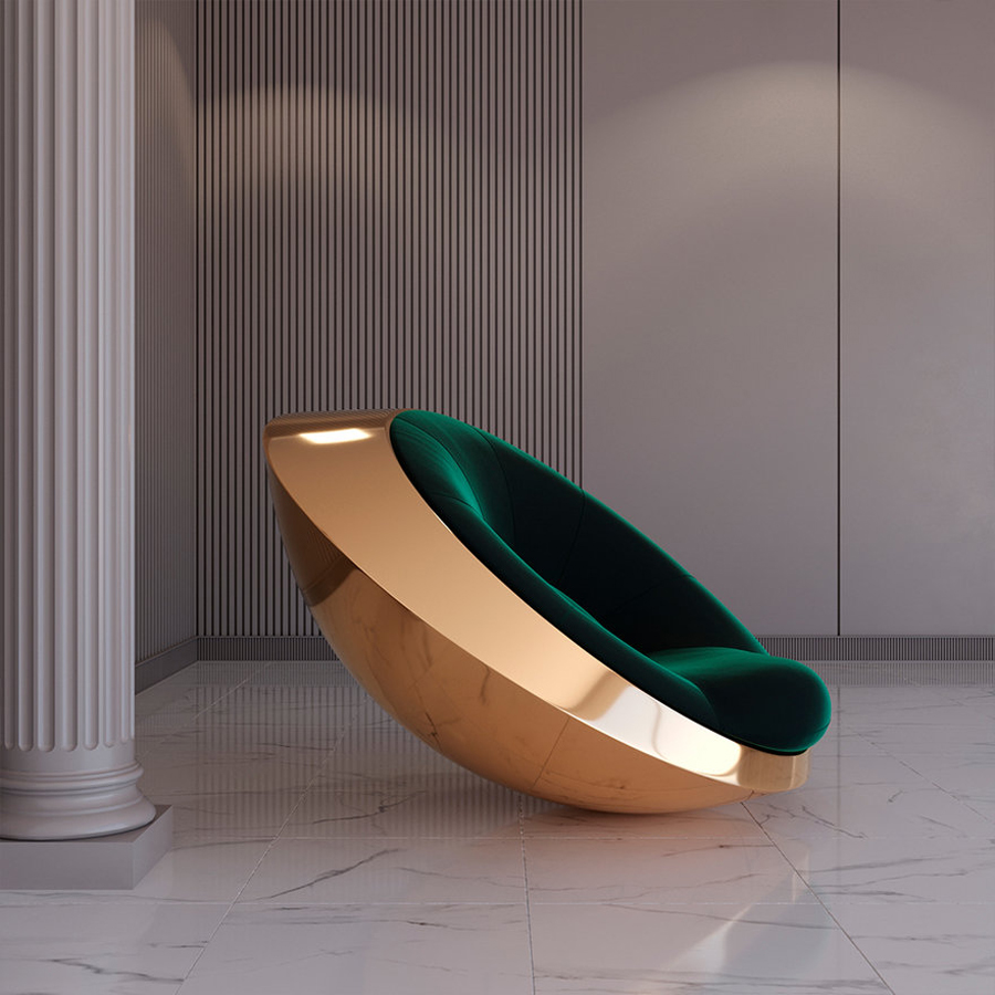 Futuristic UFO Rocking Chair by Mavimatt