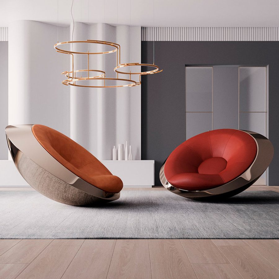 Futuristic UFO Rocking Chair by Mavimatt