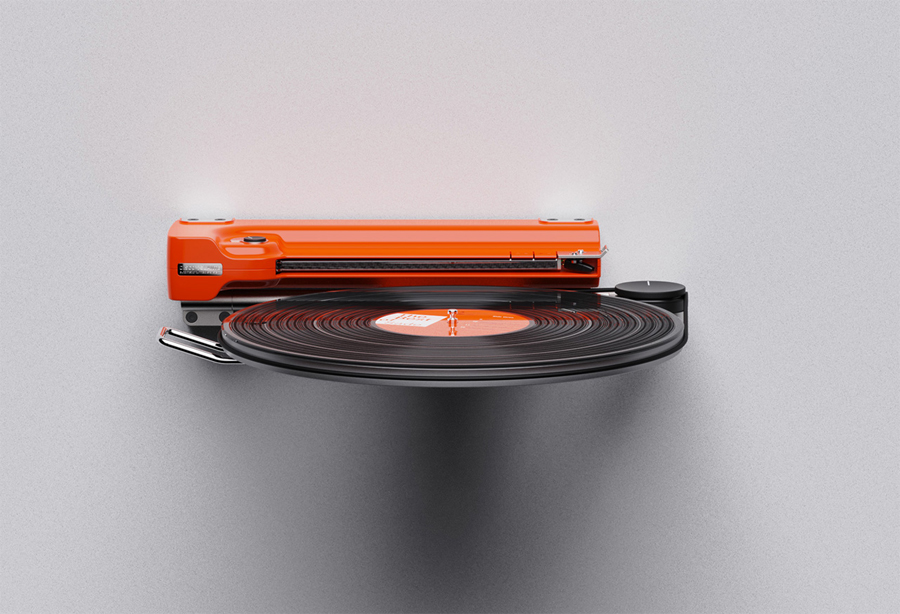 The Future of Vinyl with Foldable Wall Mounted Disco Volante Turntable