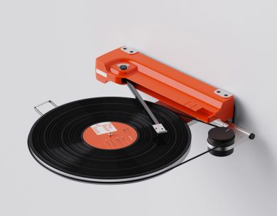 The Future of Vinyl with Foldable Wall Mounted Disco Volante Turntable