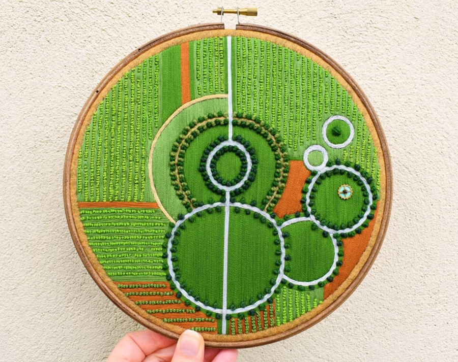 Victoria Rose Richards' Embroidered Aerial Landscapes