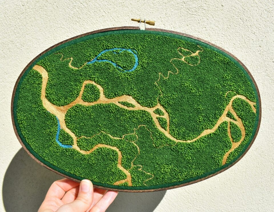 Victoria Rose Richards' Embroidered Aerial Landscapes