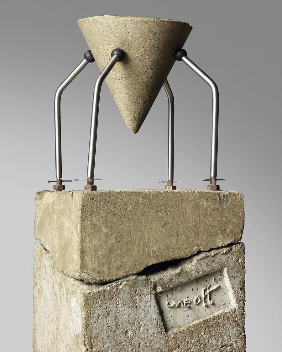 Ron Arad’s 1983 Concrete Stereo for Raw Sound Lovers