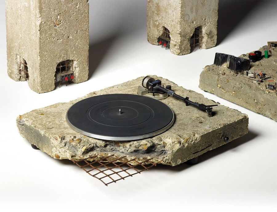 Ron Arad’s 1983 Concrete Stereo for Raw Sound Lovers