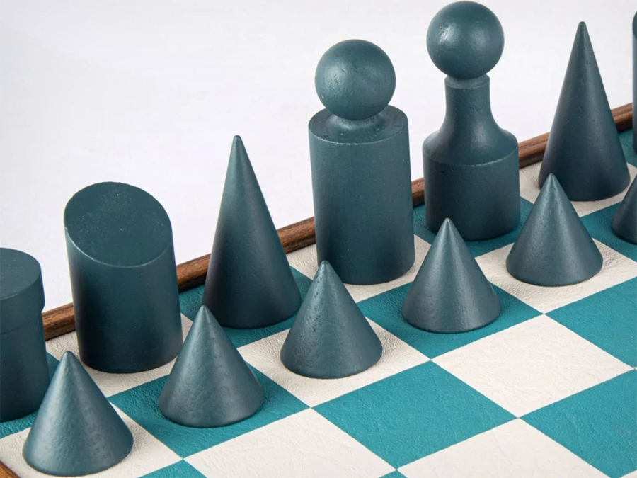 Manopoulos Bauhaus Wooden Chess Set Balances Minimalism and Function
