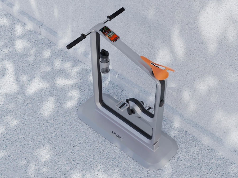 Jupiter X Concept Bike Brings Minimalist Fitness Into Modern Homes