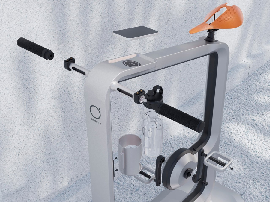 Jupiter X Concept Bike Brings Minimalist Fitness Into Modern Homes