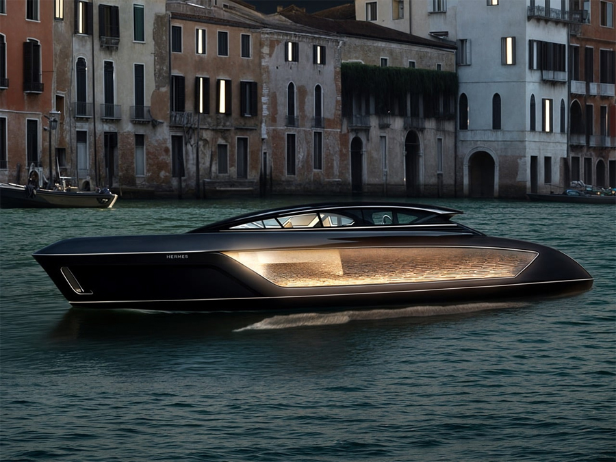 Hermes Yacht Concept Where Futuristic Elegance Meets Venetian Waters