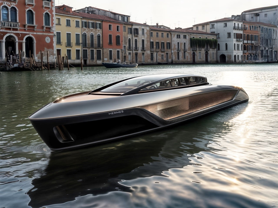 Hermes Yacht Concept Where Futuristic Elegance Meets Venetian Waters