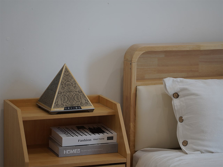 A Pyramid-Shaped Sleep Aid Designed to Quiet the Night