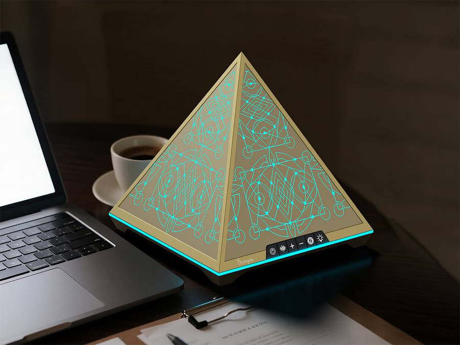 A Pyramid-Shaped Sleep Aid Designed to Quiet the Night