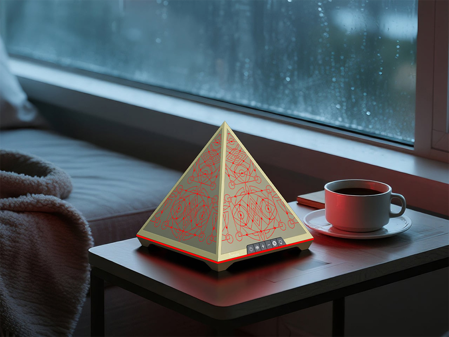 A Pyramid-Shaped Sleep Aid Designed to Quiet the Night