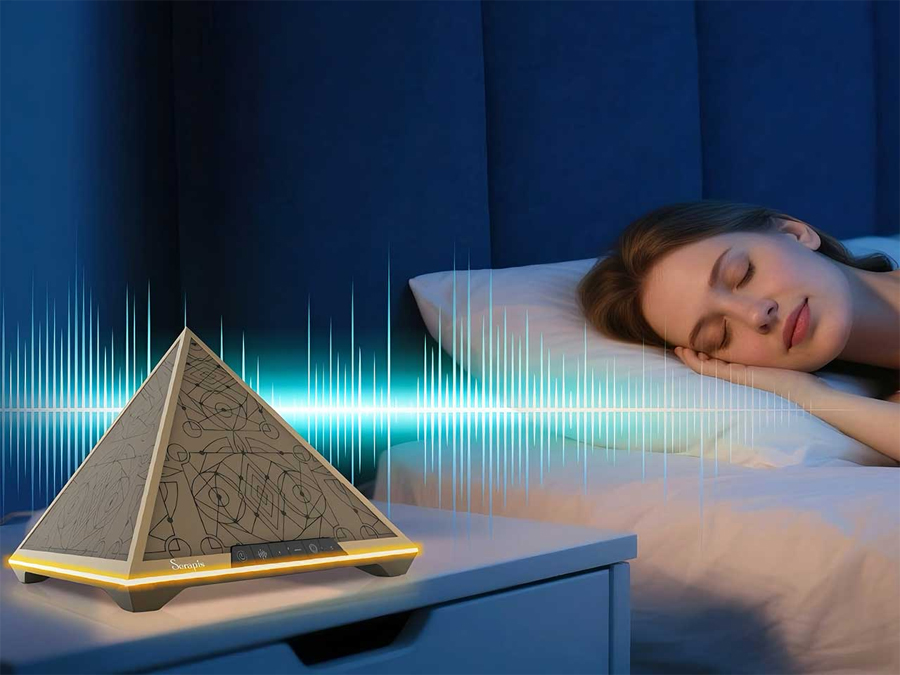 A Pyramid-Shaped Sleep Aid Designed to Quiet the Night