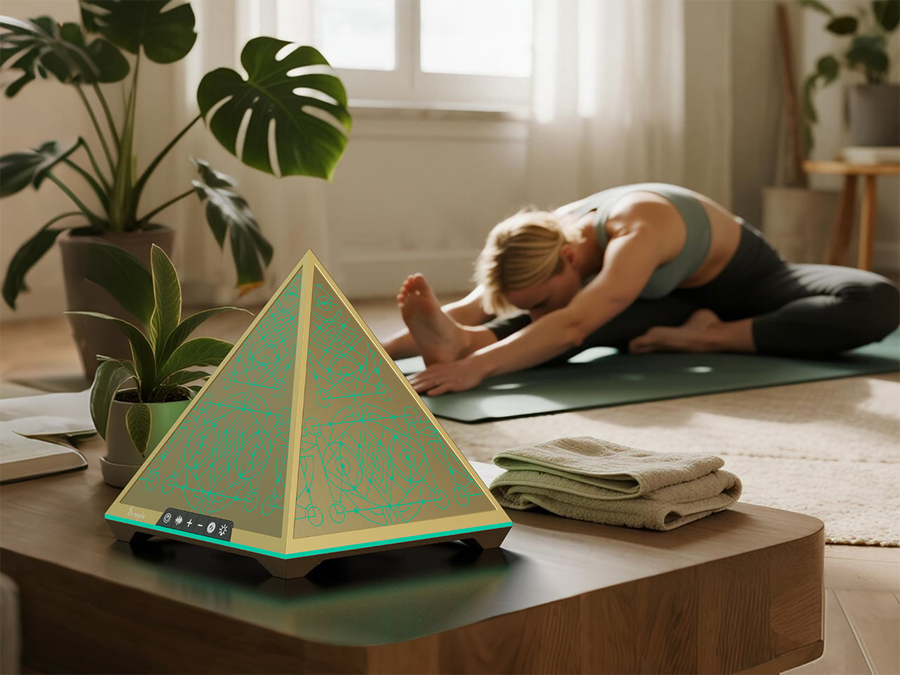 A Pyramid-Shaped Sleep Aid Designed to Quiet the Night